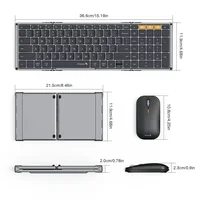 ProtoArc Foldable Keyboard and Mouse, XKM01 Combo for Business Travel 2.4G+Dual Bluetooth Portable  for Laptop iPads Tablets - Image 6