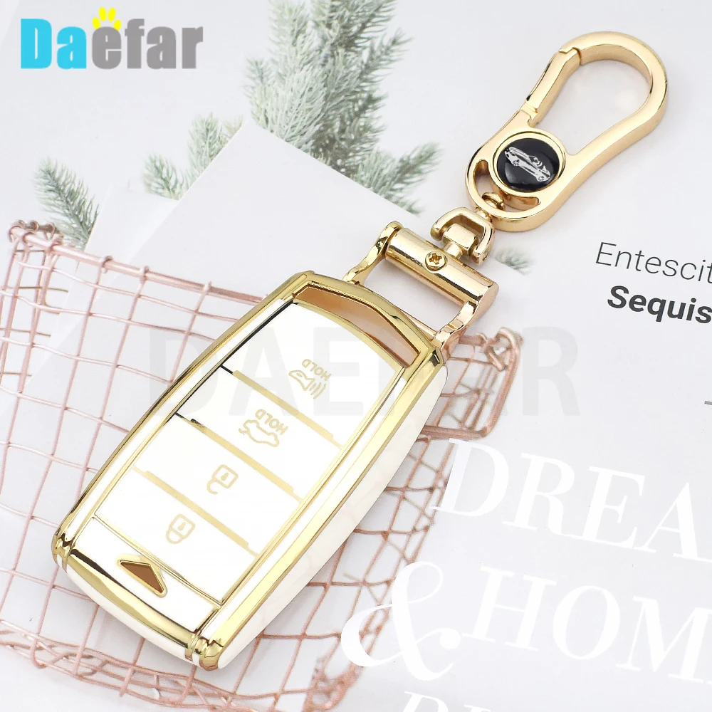 Nuovo Tpu Car Key Case Fob Cover Shell Per Hyundai Genesis G70 G80 Eq900 G90 Protector Smart Remote Key Bag Portachiavi