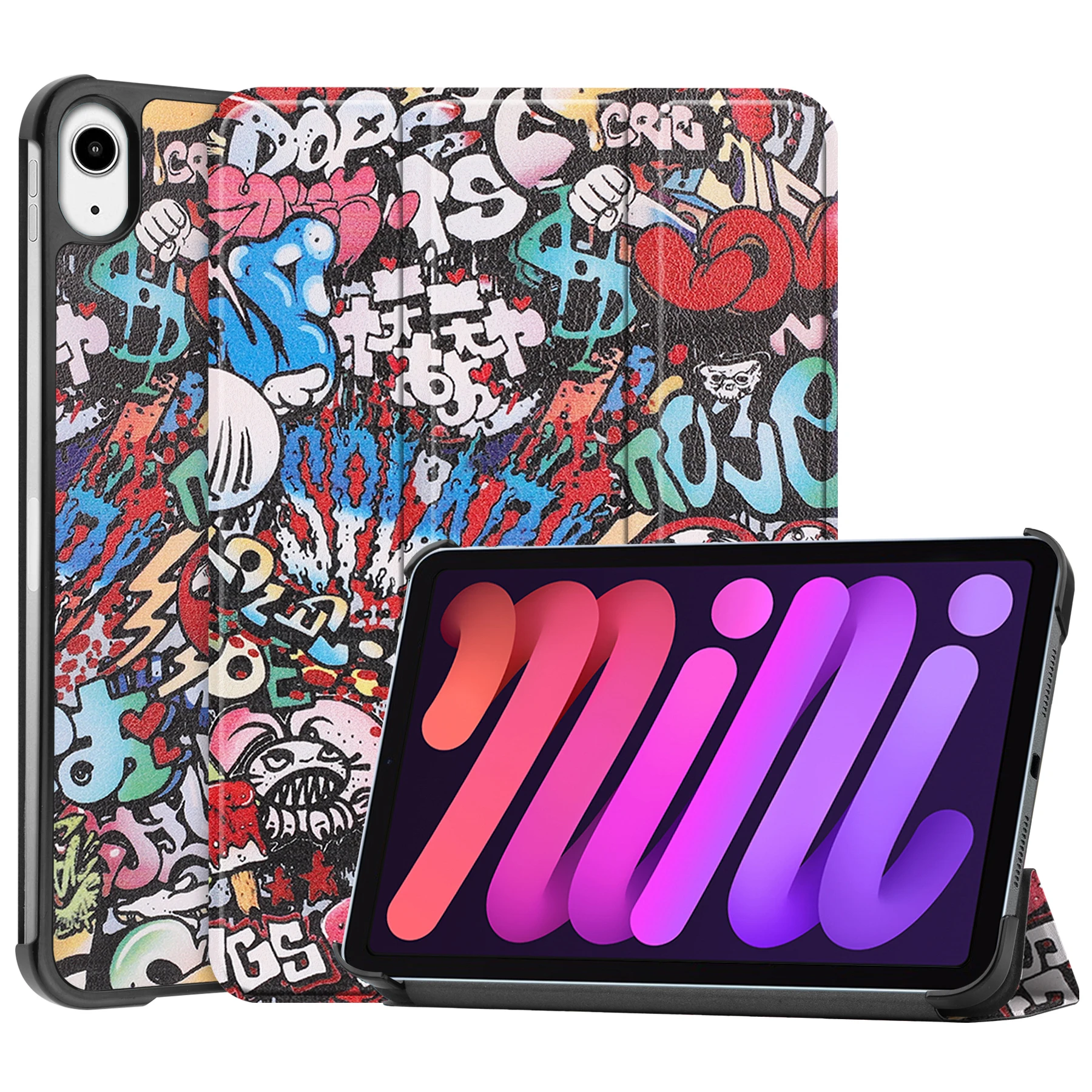 Premium PU Leather Tri-Fold Tablet Cover with Auto Wake Function