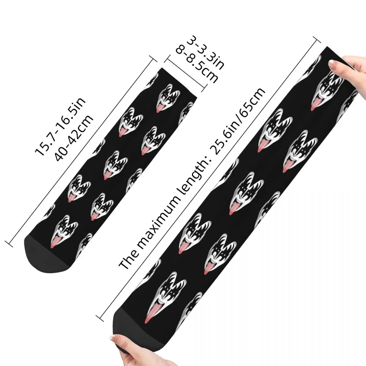 The Demon Kiss Band Gene Simmons Socks Men Women Funny Happy Socks Novelty Spring Summer Autumn Winter Stockings Gifts