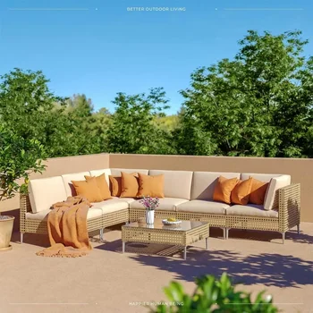 Boho Outdoor Patio Sectional Set 1