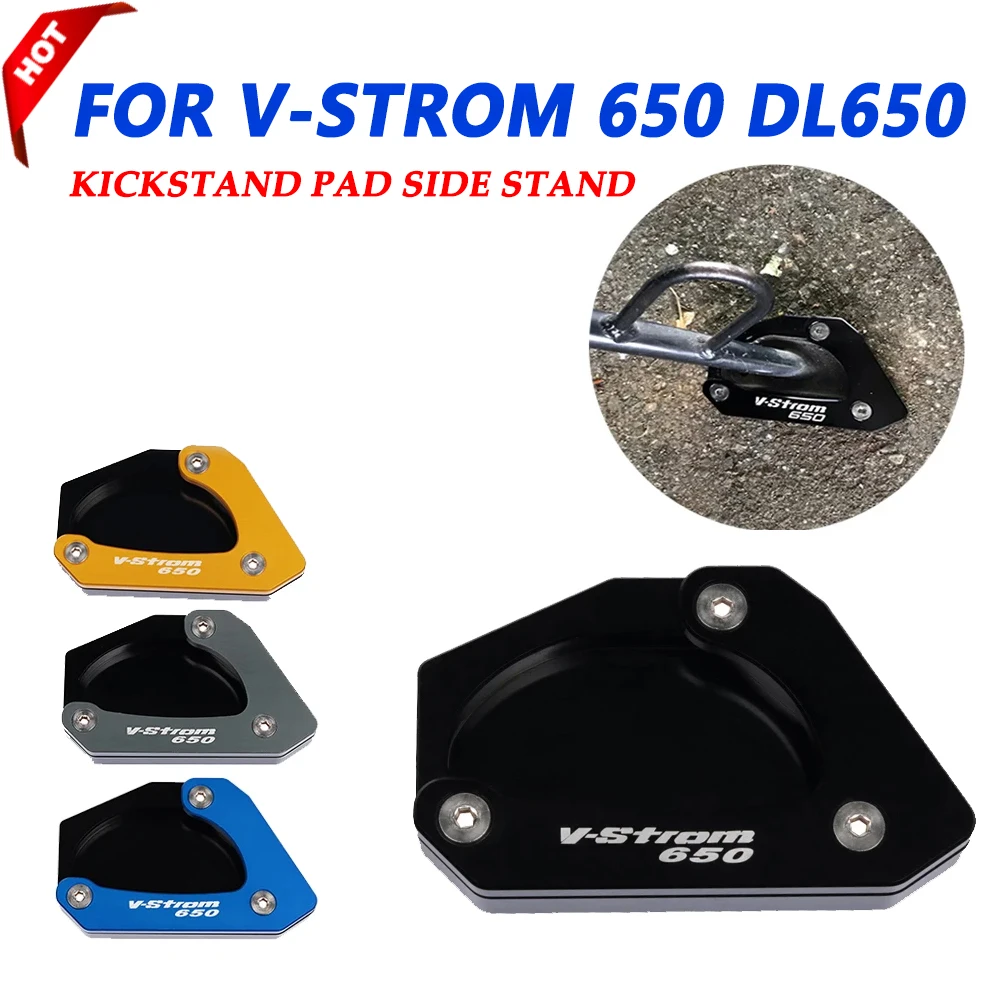 For Suzuki DL650 V-Strom 650 VStrom DL 650 2004-Motorcycle CNC Kickstand Side Stand Vergroter Plaat Extension Pad Motorcycle Kickstand Extender Motorcycle Kickstand Pad