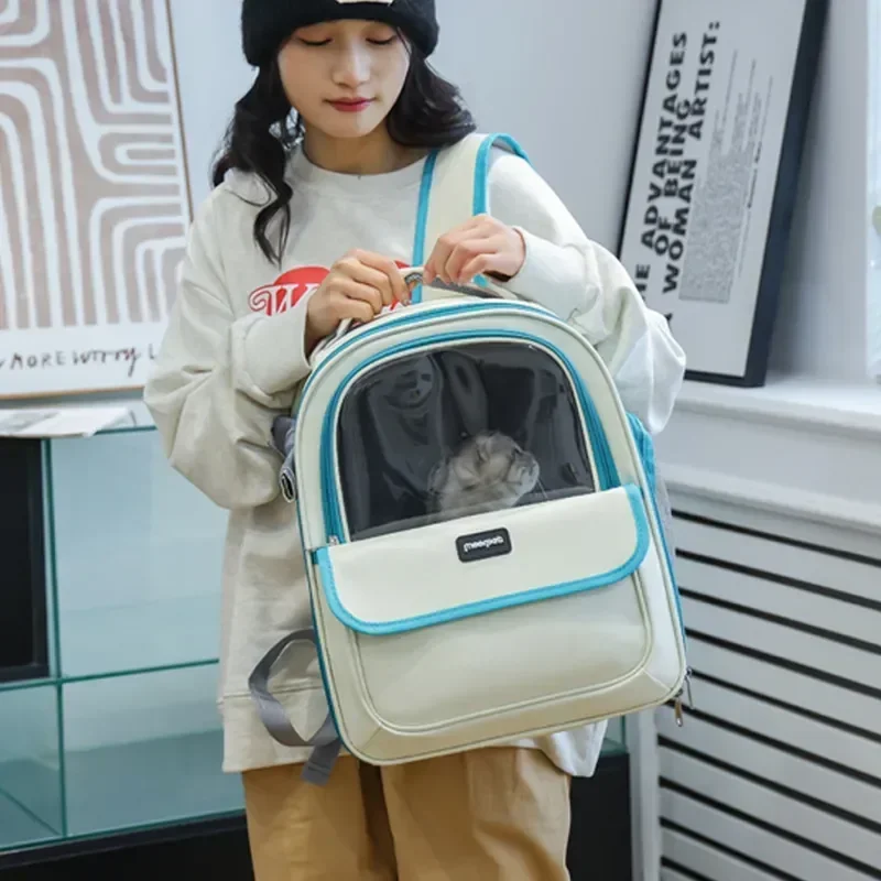 

Bag Travel Pet Transparent Carrier for Dog Cat Backpack Space Breathable Large Portable