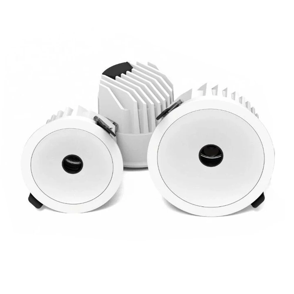 미세다공성 포커싱 조명, 24 ° /36 ° 딥 안티글레어 스포트라이트, AC110-220V, 내장형 LED 스포트라이트, COB, 디밍 가능, 7W-24W