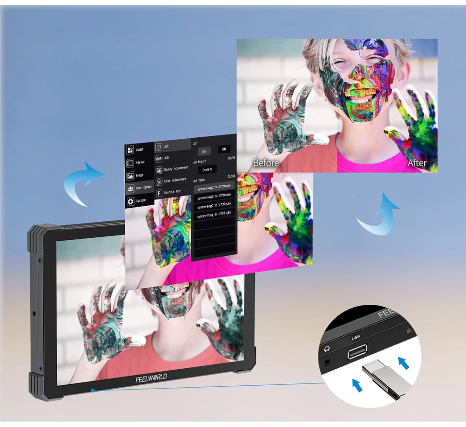 T10 10" Full HD Field Monitor 1920*1200 500Nit Brightness 1500:1 Contrast DSLR C