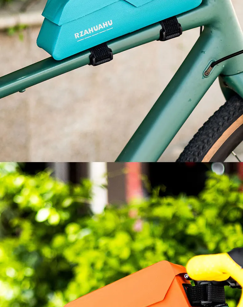 Fahrrad Oberrohr Tasche Magnetische Deckel MTB Straße Kies Fahrrad Nylon Riemen Schrauben Halterung Tasche Große Kapazität Regendicht Radfahren Zubehör – Detail 16