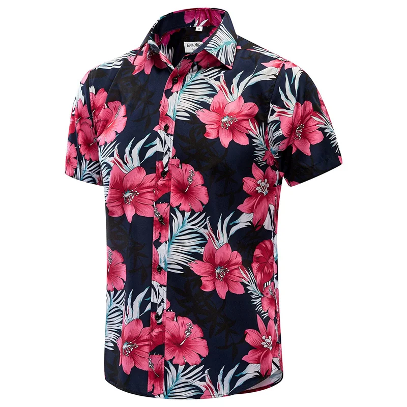 thumbnail image 1 of Camisas de playa con estampado de cocoteros para hombre, ropa con estampado 3D, camisas hawaianas Aloha, camisetas de manga corta Y2K, ropa vintage, blusa con solapa, 1 of 5