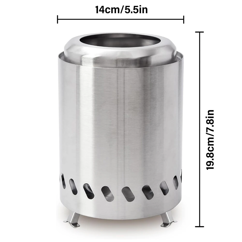Mini Smokeless Stove Stainless Steel Burner Heater Tabletop Fire Pit Wood Burning Or Pellet Fueled Stove for Outdoor Camping BBQ 14 Sd6ab96d00d844a03930fe2ed3ba01f291