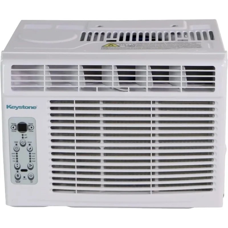 

Keystone LCD 5,000 BTU Window Mounted Air Conditioner Star Follow Me Remote Control Energy Saver Sleep Mode Timer Auto-Restart
