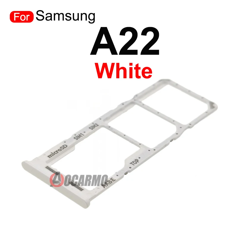 Aocarmo-블랙 화이트 그린 퍼플 Sim 카드 트레이 리더 MicroSD 홀더, 삼성 갤럭시 A22 5G