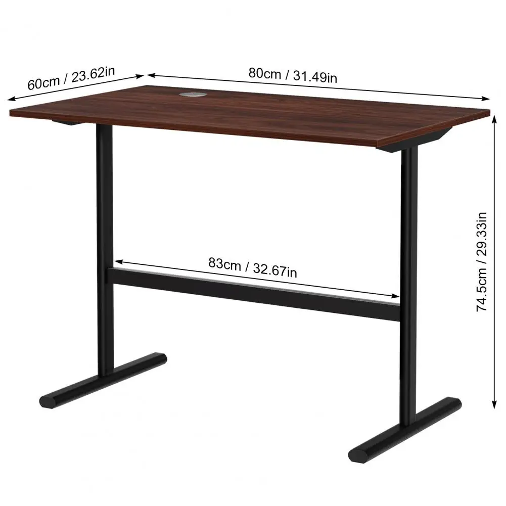Computer Desk Spacious Desktop I-shaped Metal Frame Study Desk Thickened Artificial Board Rounded Corner Desk Home Furniture 6