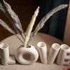 Glazed Ceramic Love Letters Vase Set, Modern Minimalist, Living Room, Wedding Party, Home Decoration Accessories, Interior Table 5