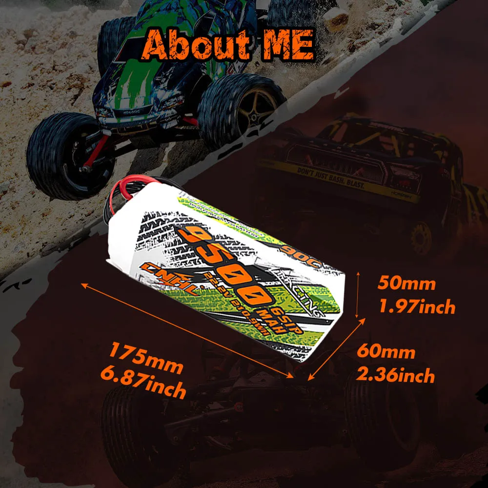 CNHL Lipo Battery 6S 22.2V 5200mAh 6200mA 9500mAh 90C With XT90 EC5 QS8 8mm Bullet Plug for Helicopter Airplane Car Truggy 3