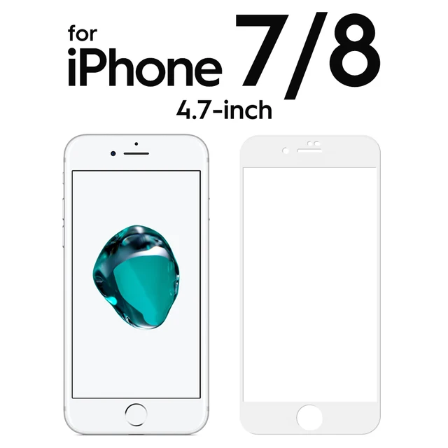 SmartDevil 2 Pcs for iPhone 11 Full Cover Tempered Glass for iPhone 13 Pro Max 12 mini 7 8 X XS XR SE 3 2020 Screen Protector HD White iPhone 7 8