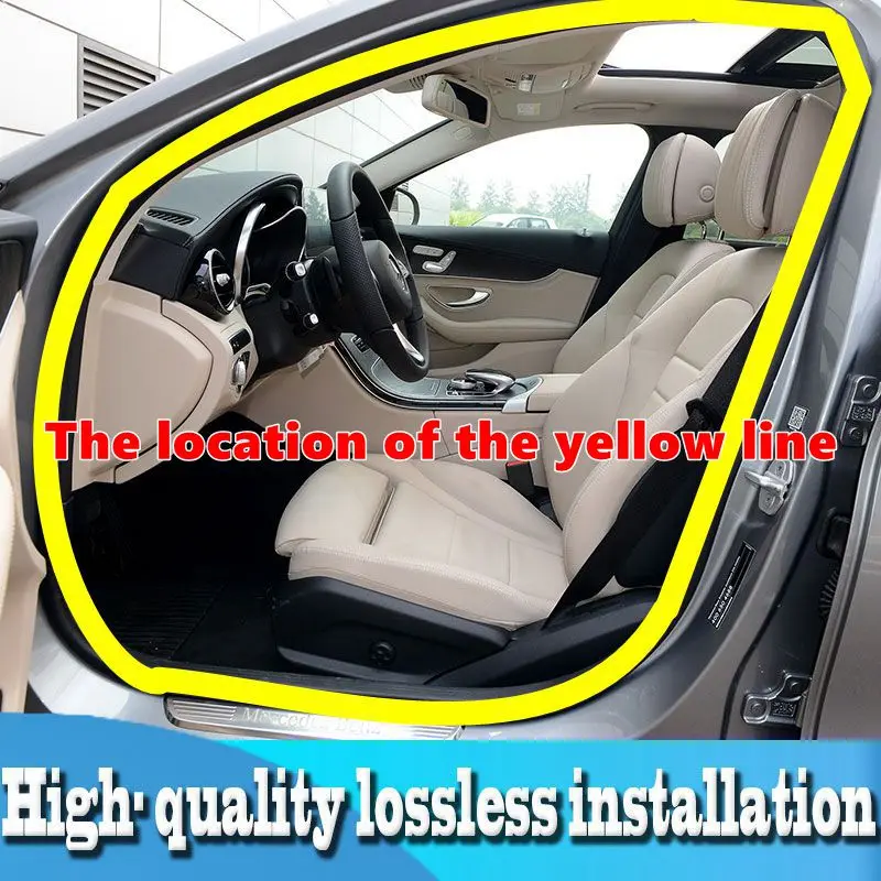 BMW 5 시리즈 E60 E61 520i 523i 525i 528i 530i 535i 전면 및 후면 도어 프레임 씰링 엣지 보호 스트립에 적합