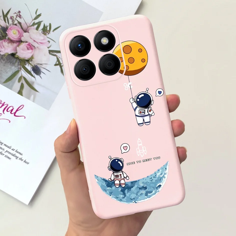 Stylish Floral Moon Soft Silicone Case - Artistic Back Cover