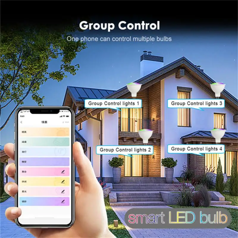 MR16 스마트 전구 와이파이 RGB + CW LED 조광 램프, EWelink 앱 제어 전구, 알렉사 구글 홈 스마트싱스 호환, 5W, 12V