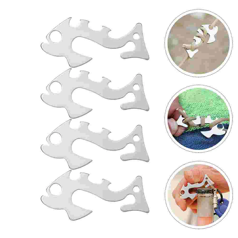 

4 Pcs Drawstring Tie Tent Rope Buckle Connector Camping Cord Tensioner Outdoor Fastener Stainless Steel Fasteners