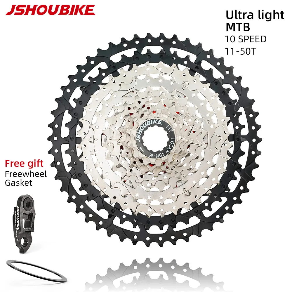 Jshoubike Mtb 10 Velocità Ultralight Mountain Bike Bicicletta Volano 11-50T K7 Cassetta Ruota Libera Bici Pignoni 10V Per Shimano Hg