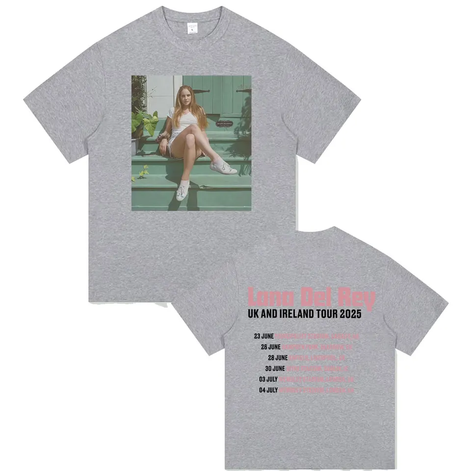 Lana Del Rey UK and Ireland Tour 2025 T-shirt Men Women Hip Hop