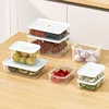 6PCS Thickened Storage Boxes Refrigerator Frozen Meat Dispenser Food Grade Crisper Food Seal Timing Box Kitchen Storage Supplies 4