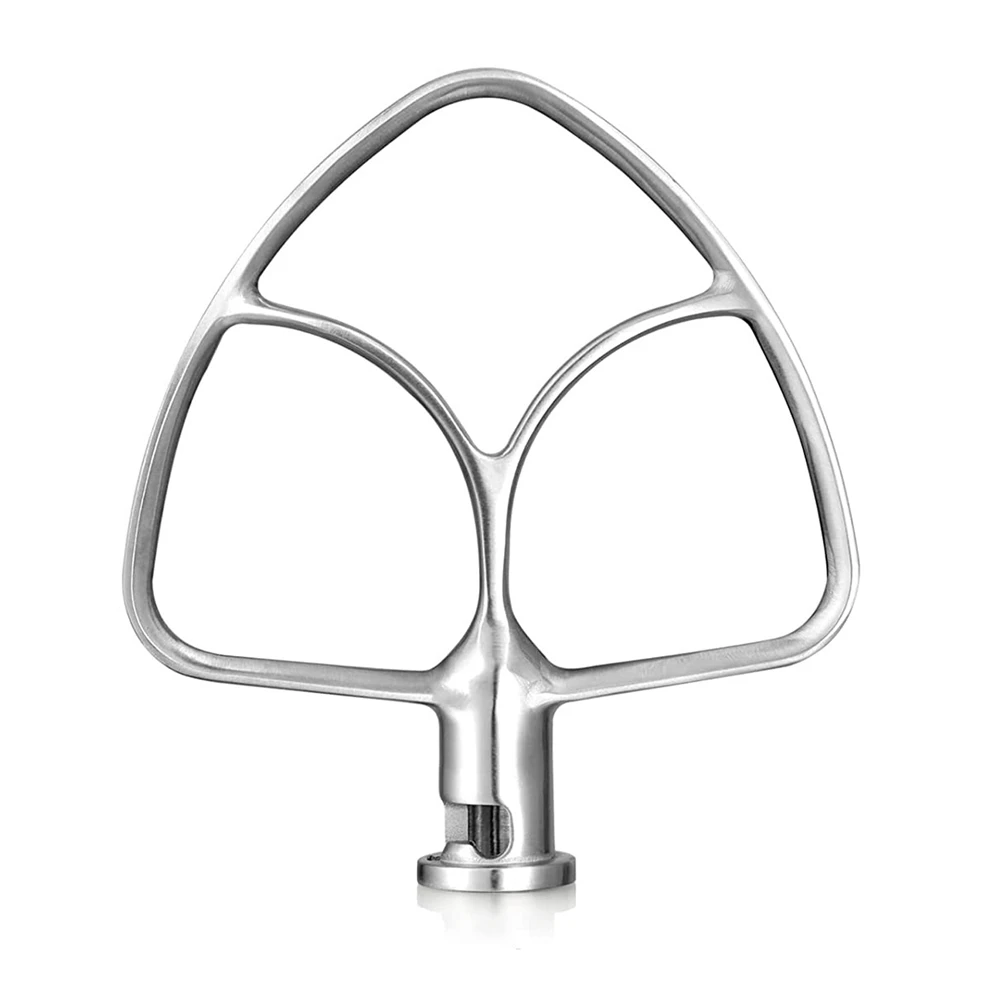 

Stainless Steel Flat Stirrer Attachment for KitchenAid 4.5-5 Quart Stand Mixer with Tilting Head, Dishwasher Safe