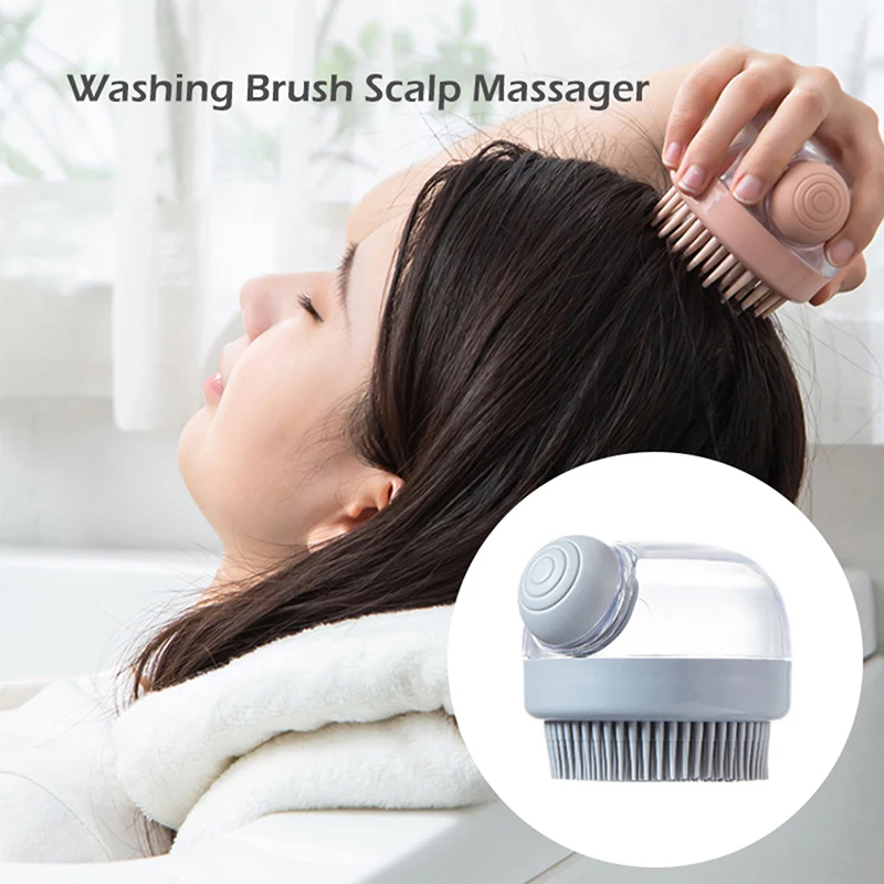 Buy Adoniz soft silicone scalp massage brush for women men head massager  shampoo comb hair growth exfoliating scrub cleaning ultra long bristles  scrubber dandruff removal improve relax thick curly unisex (Blue) Online