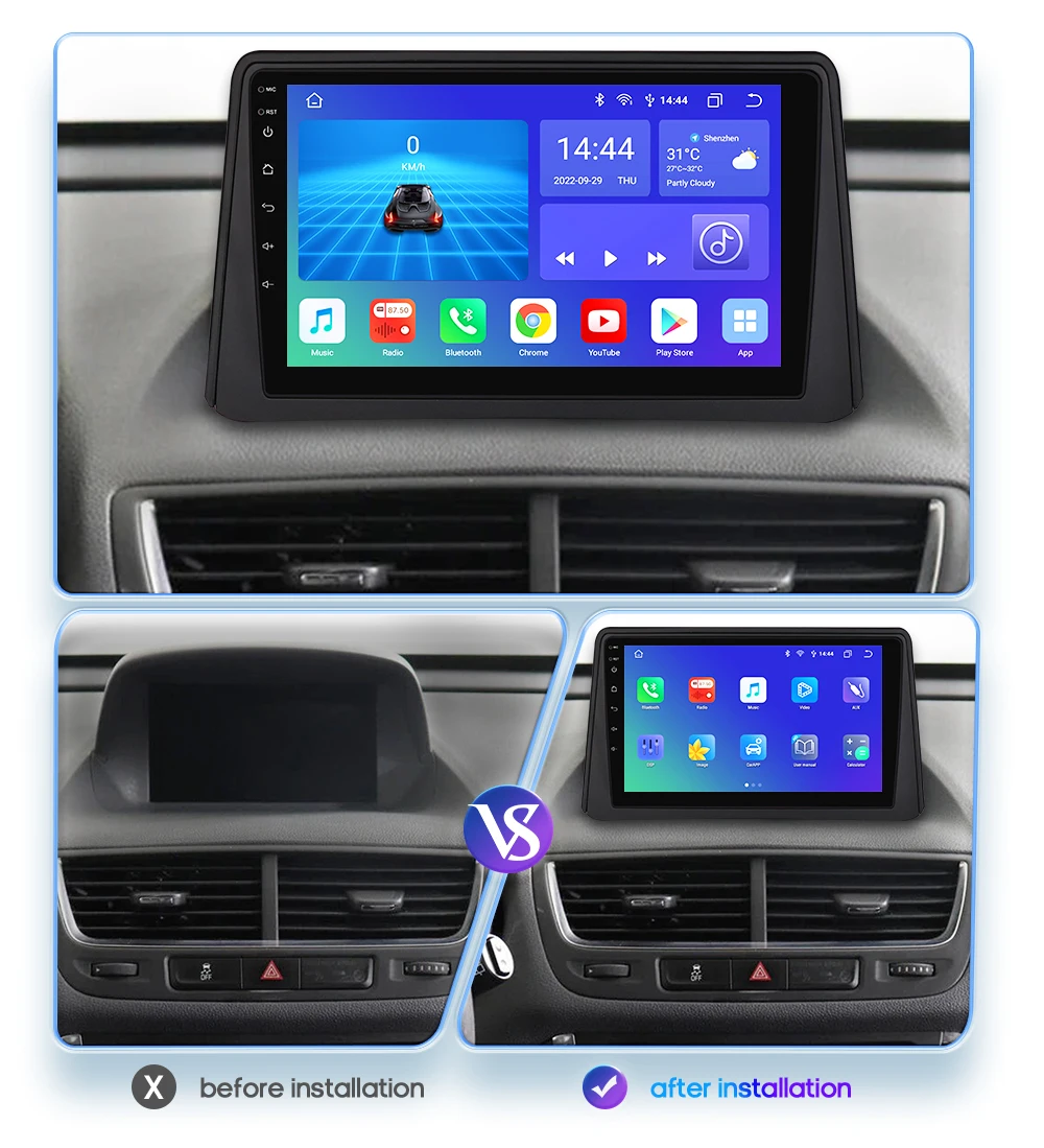 9 "hizpo 2din android auto autoradio für opel vauxhall mokka 1 2012-2016 ui7862 multimedia swc rds dsp 4g bt carplay 360 ° cam – Detail 4