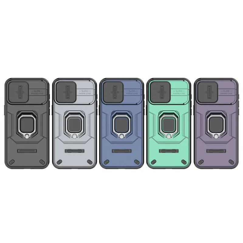 Per Funda Iphone 15 Pro Case Slide Camera Custodie Per Telefono Iphone 15 Plus 13 14 15 Pro Max Cover Antiurto Armor Tpu + Cover Posteriore Per Pc