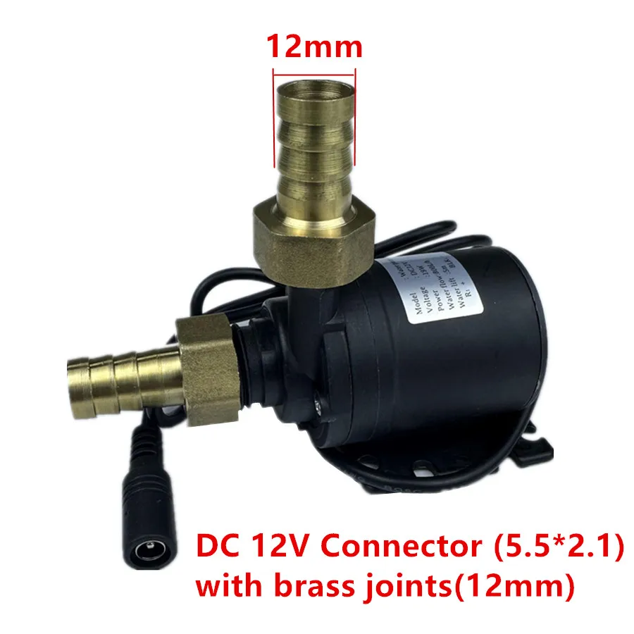 Submersible Water Pump 12V High Pressure Ultra Quiet Solar DC 24V Lift 5M 800L/H Brushless Motor Water Pumps with Brass Joints