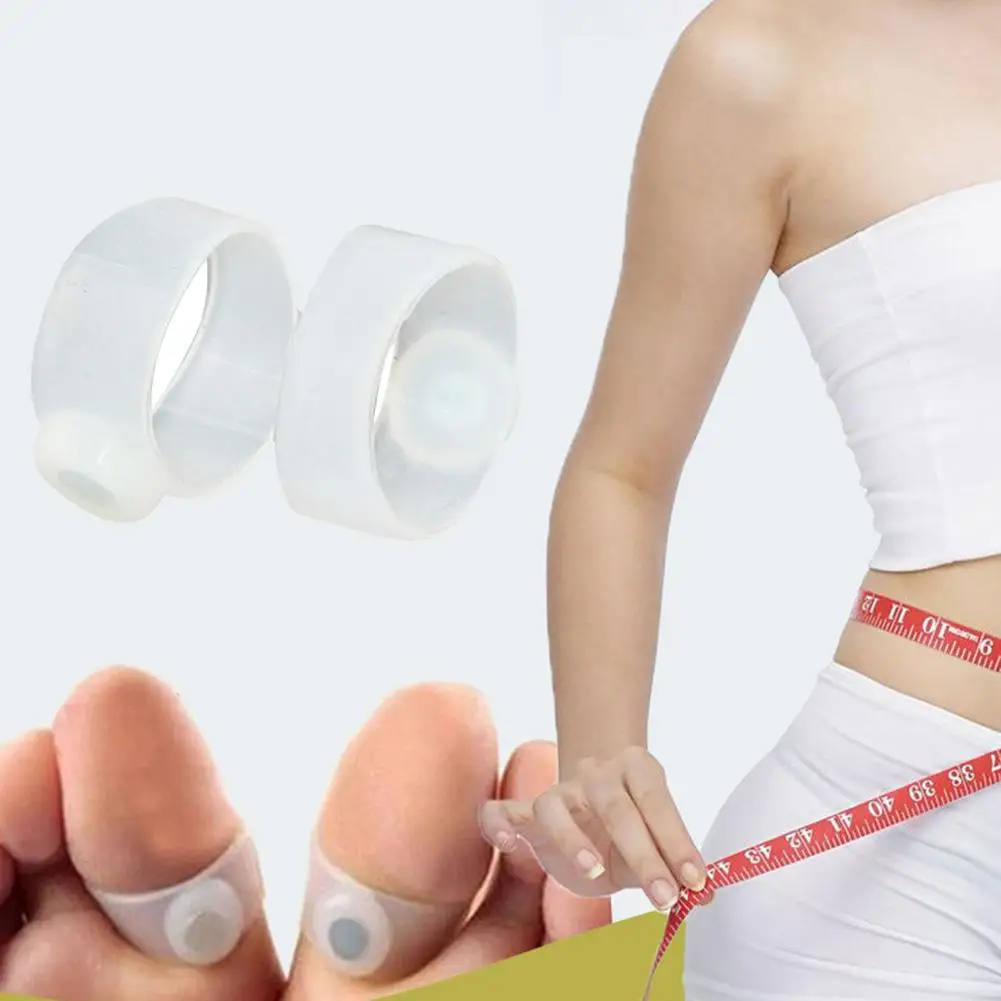 2-20Pcs/Pair Magnetic Therapy Slimming Toe Rings Burn Fat Reduce Fats Body Silicone Foot Massage