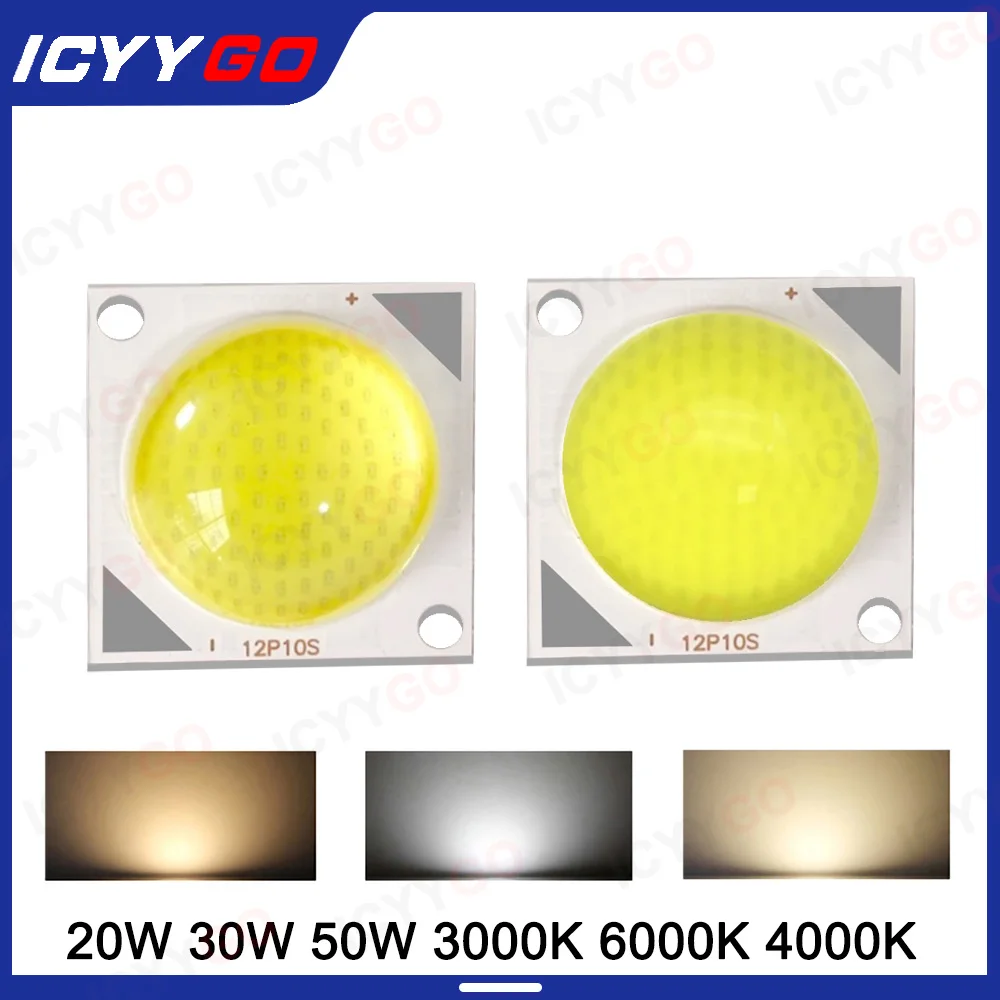 

20W 30W 50W LED Silicone Lens COB Protruding Head Integrated Light Source For Spotlight Bulb DIY Floodlight Outdoor Chip