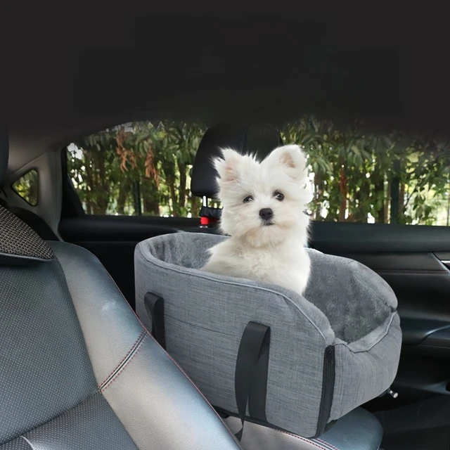 Portable Pet Car Seat with Detachable Armrest Pillow Lift Seat Safety Buckle and Central Control for Medium Small Dogs and Cats Portable Pet Car Seat with Detachable Armrest Pillow Lift Seat Safety Buckle and Central Control for Medium Small Dogs and Cats