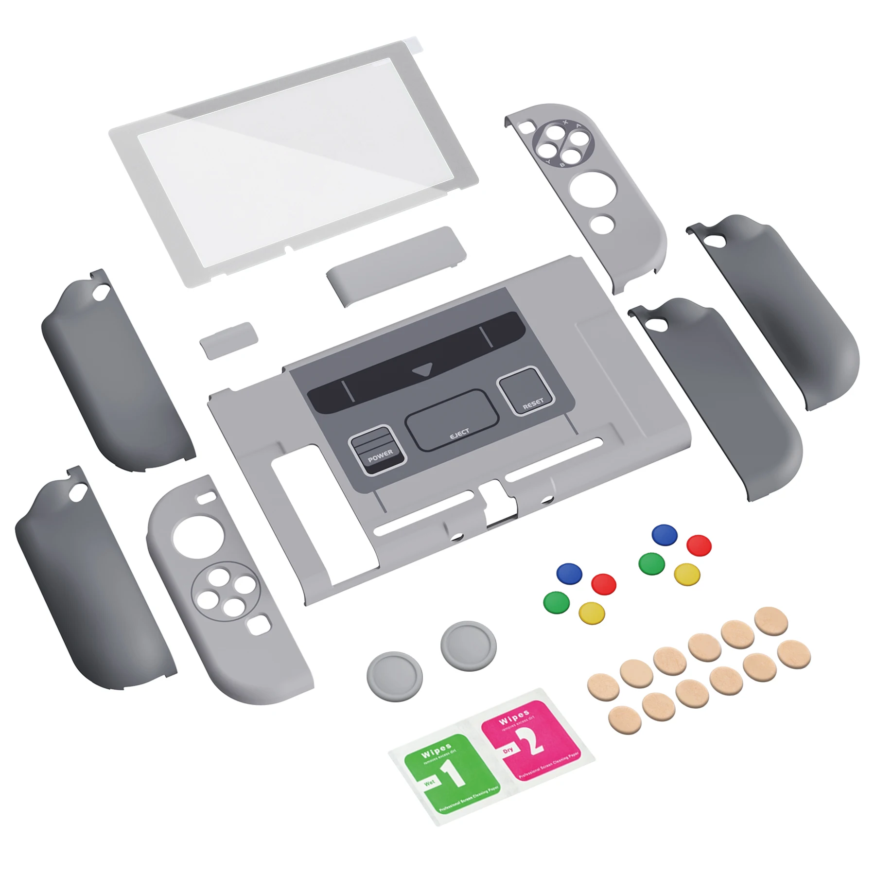 Playvital Altergrips Sfc Snes Clássico Estilo da ue Capa Ergonômica Dockable Capa Protetora para Nintendo Switch com Apertos de Polegar - Image 5