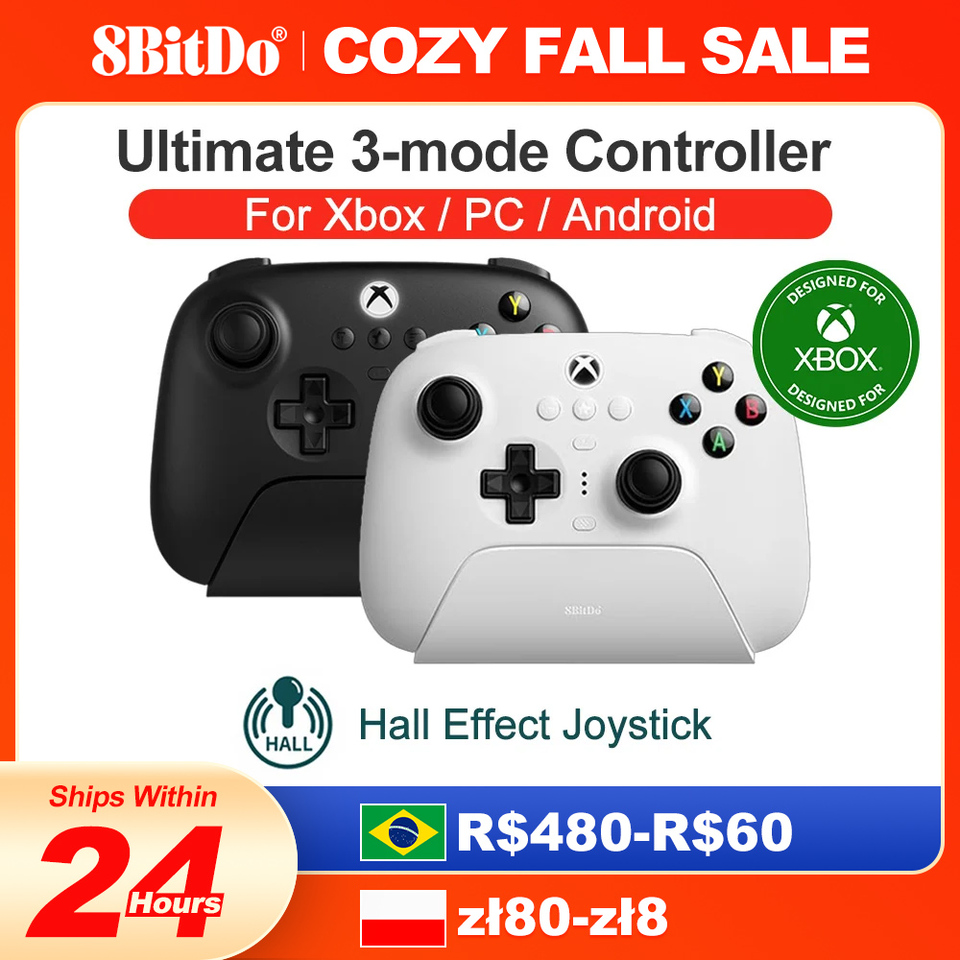 8BitDo Xbox Controller Ultimate 3-mode Gamepads PC licensed by Microsoft for Xbox Series X S, Xbox One, Windows 10 11 Android