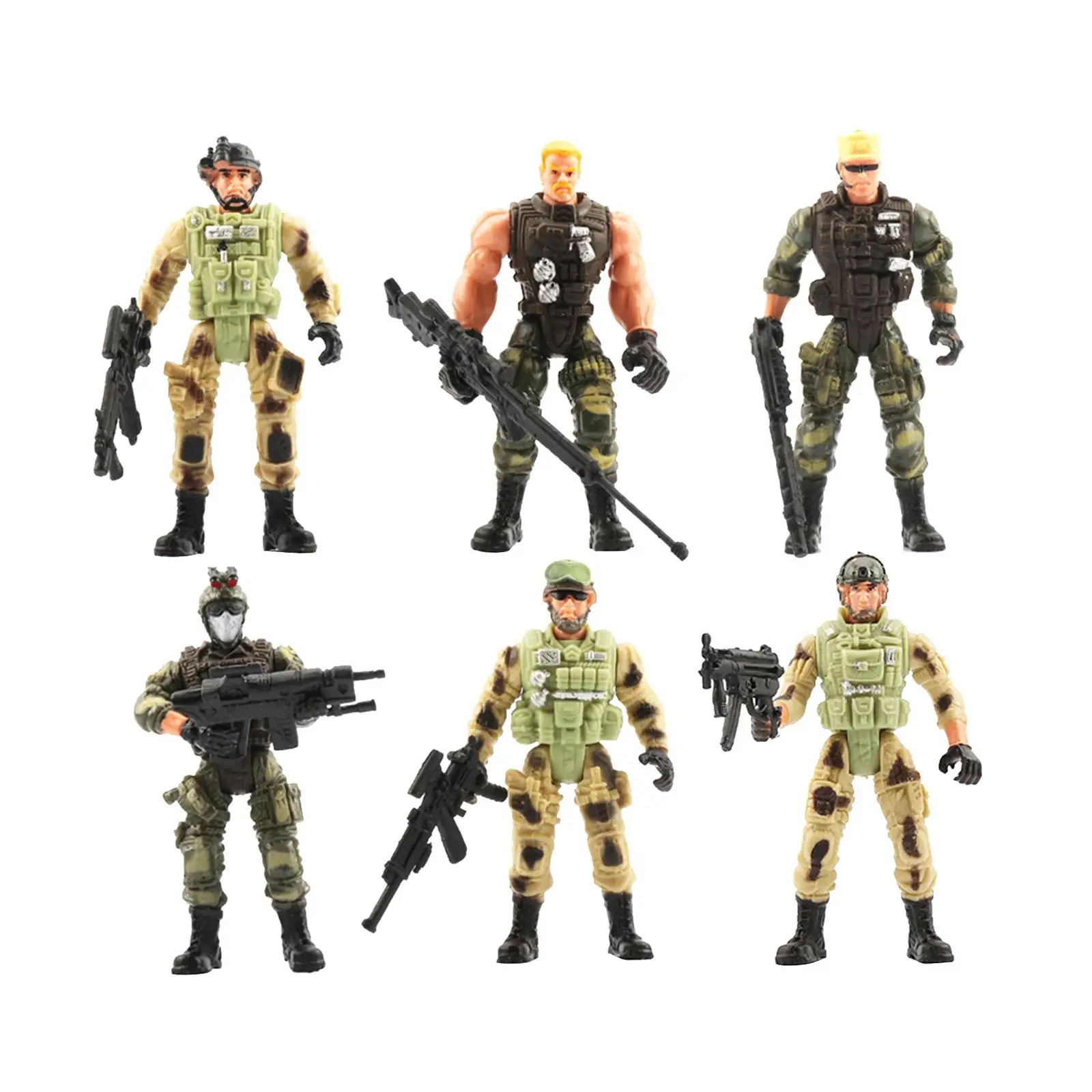 

Экшн-фигурки мужские в стиле милитари, 6 шт.