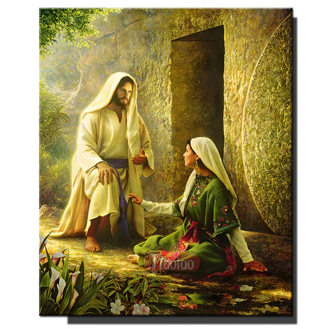 Abstract Samaritan Woman With Jesus Diamond Painting