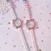 Fashion Kids Love Digital Dial Children Watch Set Leather Strap Quartz Watches Kid Girls Clock Children Watch + Bracelet no box 5