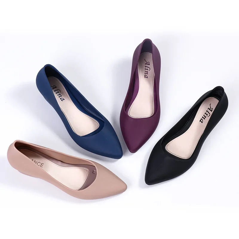 Comemore Woman Moccasins Ladies Flat Shoes Pointed Toe Red Rain Boots Office Shallow Spring Female Loafers Women Casual 39 women loafers