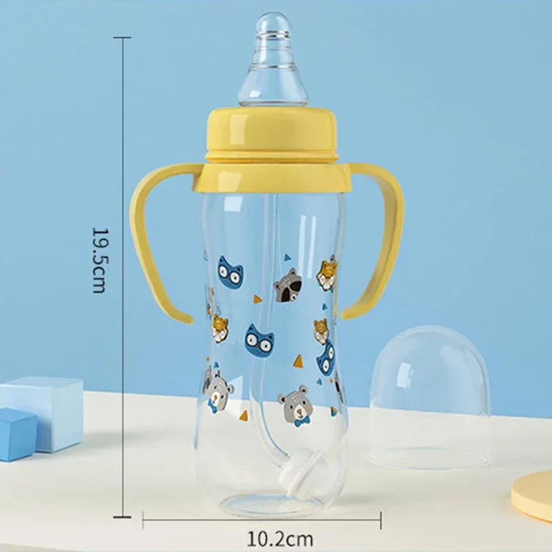 Baby Bottle with Gravity Ball Mark Mouth Handle Milk Bottles Newborn Pattern Random water bottle,milk bottle,feeding bottle