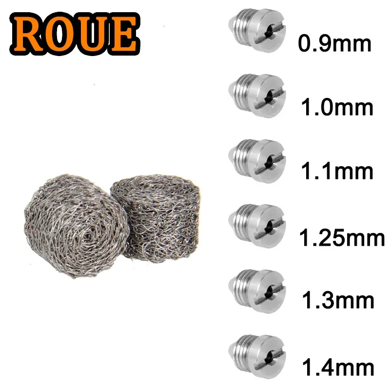 Roue Universal 1.0Mm 1.1Mm Thread Snow Foam Orifizio Ugelli Suggerimenti + Schiuma Maker Per Pistola Lancia Schiuma Ugello Per Lance In Acciaio Inossi