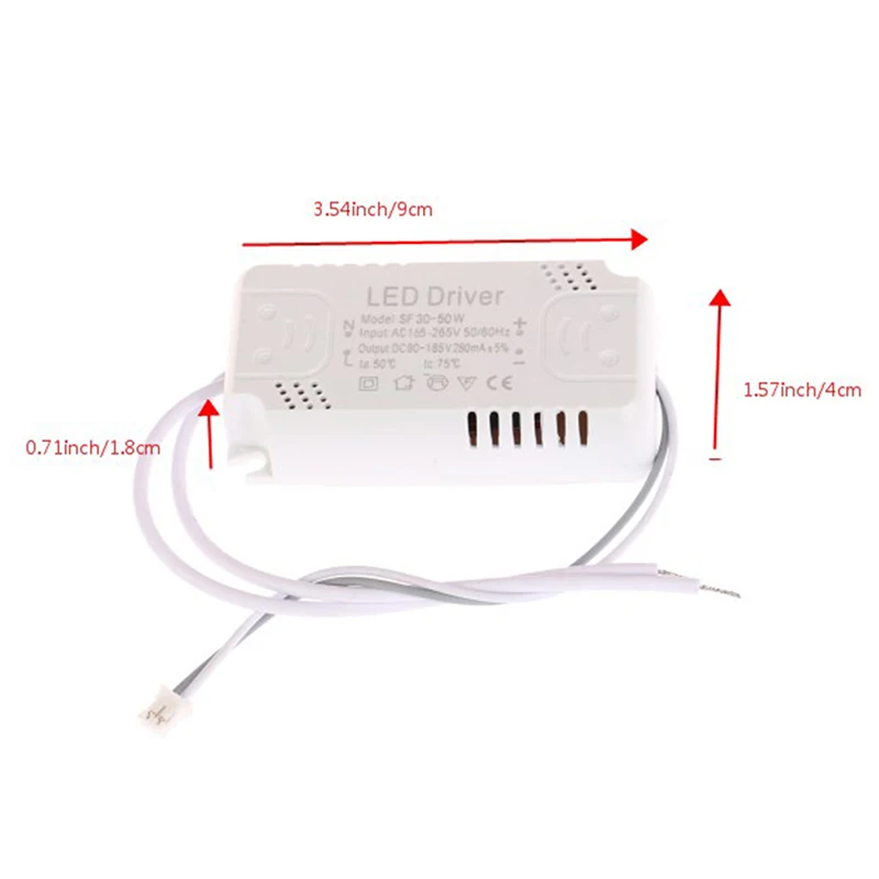 LED照明用電源ドライバ50W 未使用品動作確認済み 8個並列接続「LEDx8」 LED電源ユニット,300ma 8-24w 20-36w 30-50w 36-60w 50-70w 60