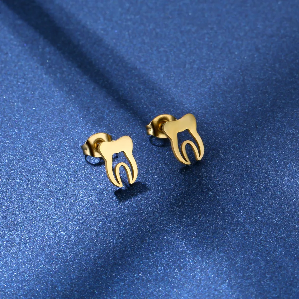 RTY Tooth Shaped Jewelry Set - Human Tooth Pendant Necklace & Earrings For Dentists, Dental Assistants & Tooth Health Awareness - View #10