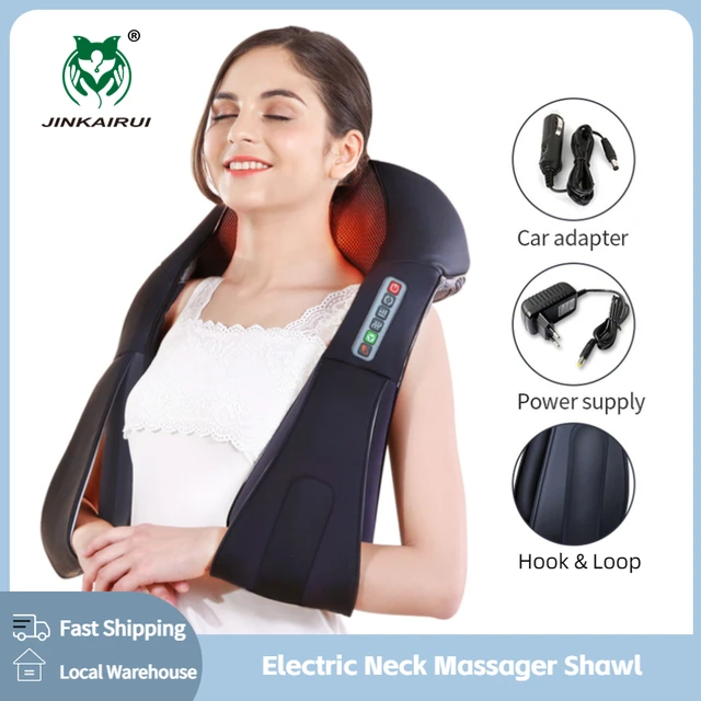 Snailax Shiatsu Neck Back Massager - Kneading Massage Pillow with Heat, Electric Pillow Massager for Shoulders,Cervical, Lower Back Best Gifts for