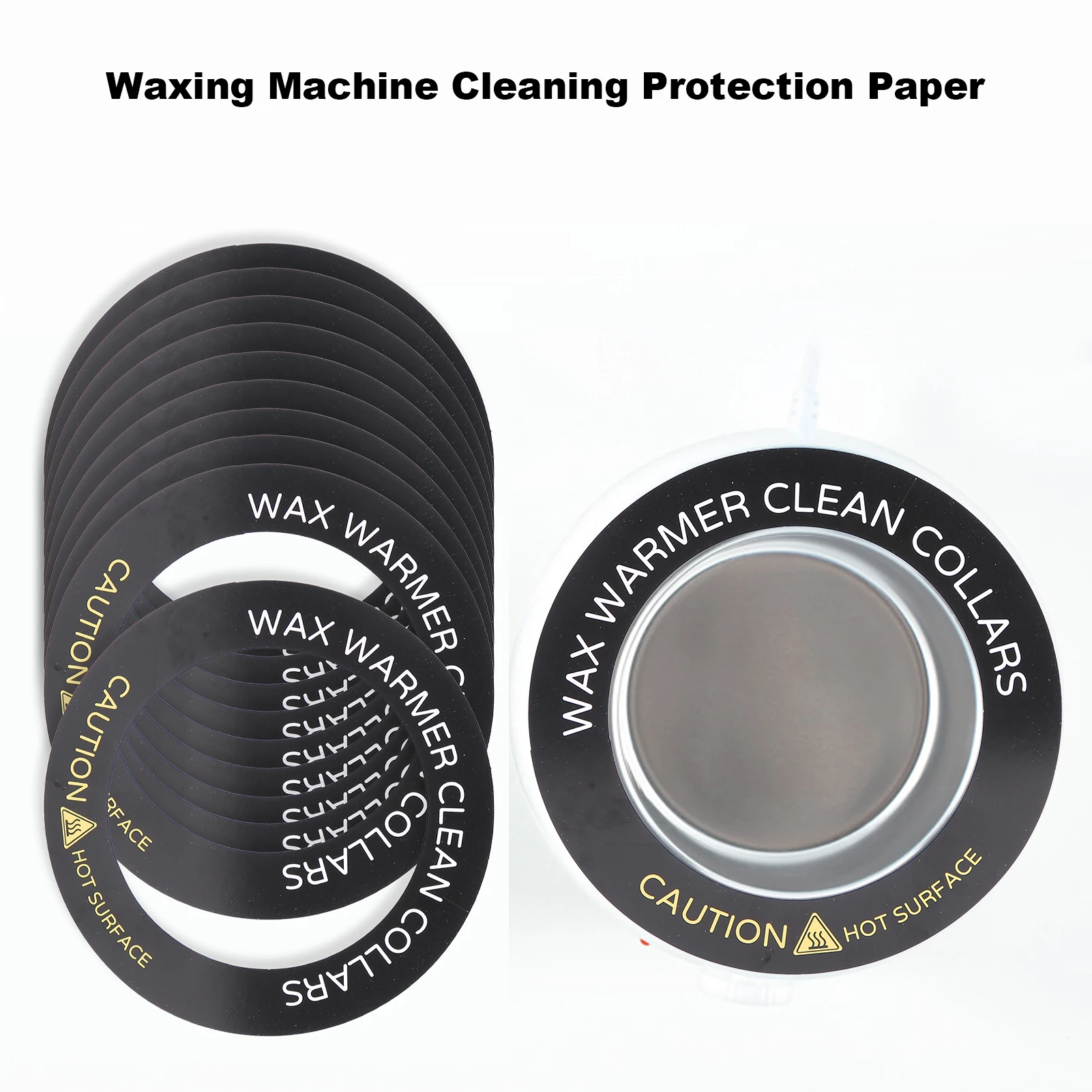 10Pcs Round Shape Waxing Machine Cleaning Paper Ring Wax Heater Accessories Waxing Machine Cleaning Paper