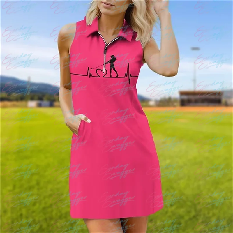 

Golf minimalist elements Women's sleeveless dress Fitness and sports Comfortable quick drying casual outdoor short skirt