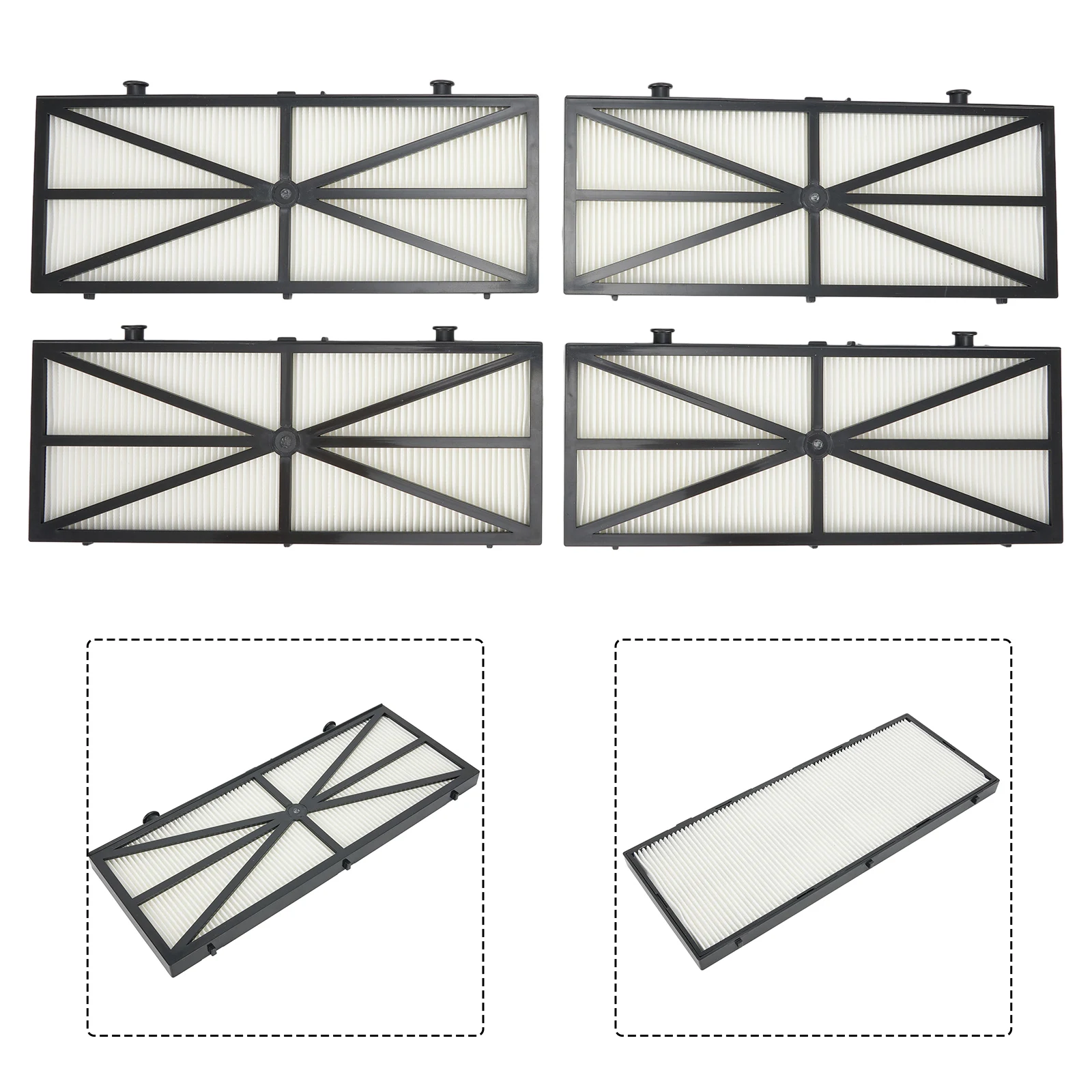 

Ultra-Fine Filter Filter Panels 10.9*4.29in 4Pcs 9991425-R4 Clean Pool Water Durable For Dolphin Remove Debris