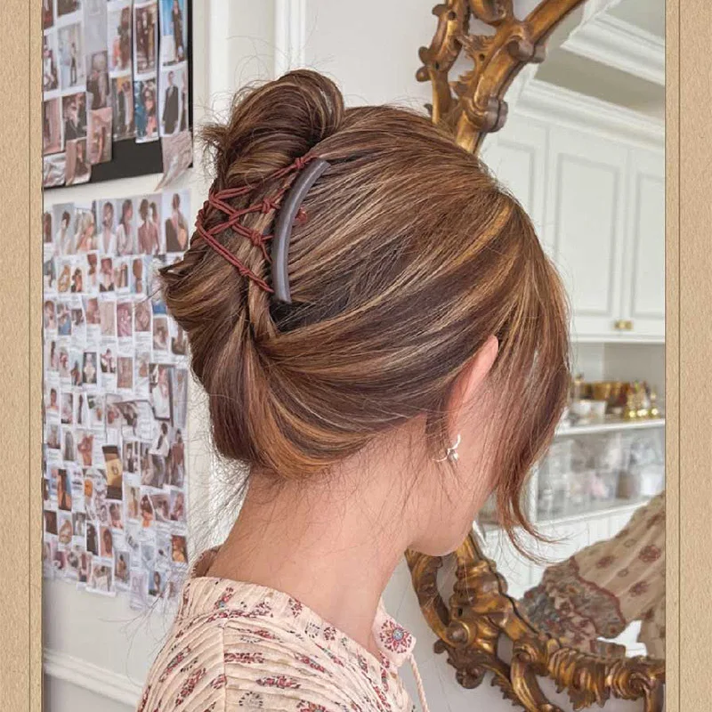 قطعة واحدة من مشط الشعر السحري الإبداعي، مشبك شعر على شكل قرص مرن للنساء، ملحقات مشط الشعر للنساء