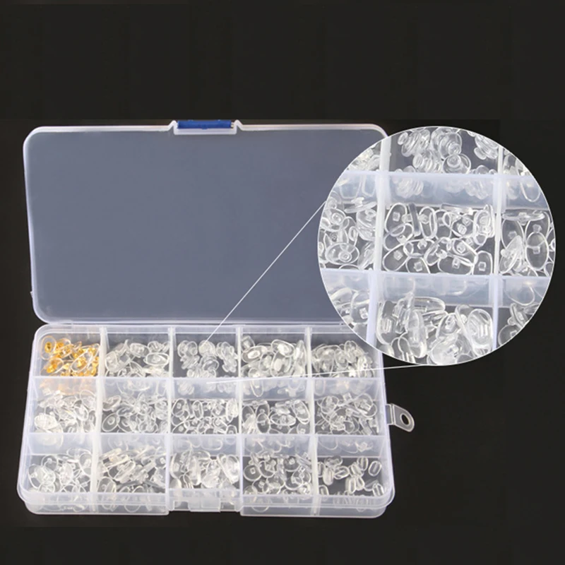 

300Pcs/Box Professional Silicone Eyeglass Sunglasses Spectacles Screw On Nose Pads Repair Tool Set Eyewear Glasses Accessories