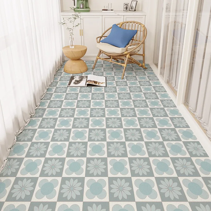 Balcony Floor Mat Kitchen Mats Waterproof Sun-proof Carpet PVC Leather Nonslip Wear-resistant Rug Home Decoration Ковер 러그 Tapis 4
